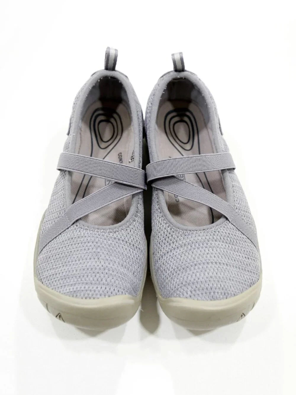 Keen Hush CNX Gray Knit Comfort Mary Jane Flats - 8.5 Wide